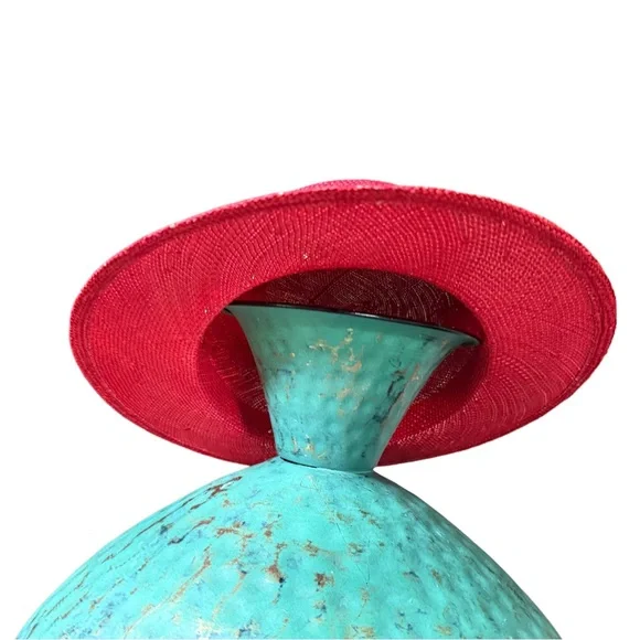 VINTAGE TINA TOO Elegant Red Wide-Brim Hat display picture 2